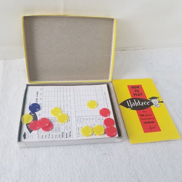 1972 Vintage Yahtzee Score Sheets Cards tokens rules booklet multiple pads - Picture 2 of 8
